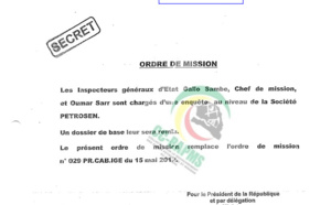 Affaire Petro-Tim : La lettre de mission de l’IGE émane de Macky Sall (Document)