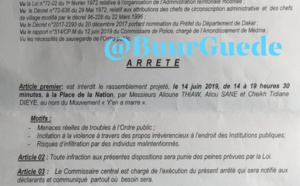 URGENT - La manifestation du collectif "Aar Li Nu Book" interdite (Document)