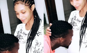 PHOTOS - Ibou Touré embrasse le ventre de son épouse Adja Diallo, enceinte de leur deuxième enfant