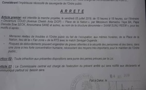 Marche de "Saam Sunu Reew" de ce vendredi: la manifestation finalement interdite