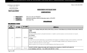 Tribunal du Commerce : Délibérés des Audiences de la Première Chambre du mercredi 10 juillet 2019