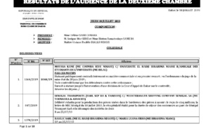 Tribunal du Commerce: Délibérés des Audiences du jeudi 18 juillet 2019