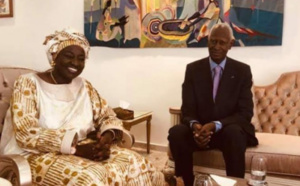 Audience: Mimi Touré reçue par Abdou Diouf