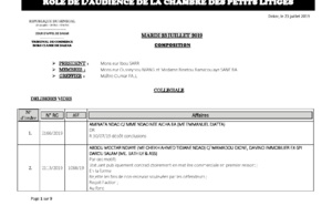 Tribunal du Commerce: Délibérés des Audiences du mardi 23 juillet 2019