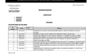 Tribunal du Commerce: Audiences de la Première Chambre de ce mercredi 7 août