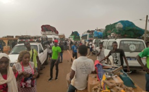 Ourossogui: La déviation du Pont de Sinthiou Garba cède, des dizaines de véhicules bloqués