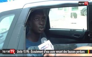 VIDEO - Unité 15 des PA: Écoulement d'eaux usées venant de fosses perdues