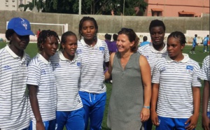 PHOTOS - Visite de Mme Roxana MARACINEANU, Ministre des Sports à Dakar Sacré-Cœur (DSC) accompagnée par le Président de Paris 2024,Tony ESTANGUET, et du Directeur général de l’Agence Française de Développement, Rémy RIOUX