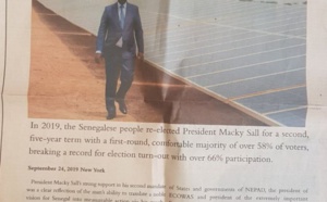 PHOTO : Macky Sall s’offre une pub d’1/2 page à 100 millions FCfa dans le Financial Times