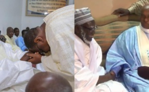 Me Abdoulaye Wade arrive à Massalikoul Jinaan sous les acclamations des fidèles, au même moment que le Président Macky Sall