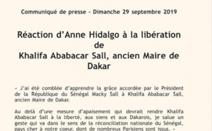 Libération de Khalifa Sall:  la réaction d'Anne Hidalgo, maire de Paris