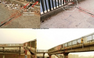 (Photo) Attention danger! Le pont de la Foire menace de s'affaisser