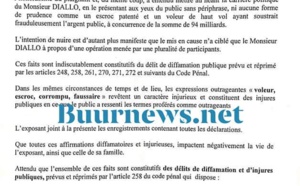 C'est fait !!! Mamour Diallo a déposé sa plainte pour diffamation et injures publiques contre Sonko