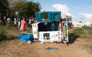 Khelcom Birane: Un car en provenance de Gambie se renverse et fait un mort