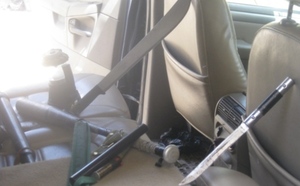 PHOTO : Voici les armes Blanches trouvées dans la voiture de Malick Noël SECK