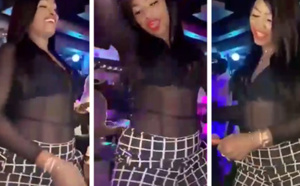 Vidéo: Dans une tenue ultra sexy Mbathio Ndiaye enflamme la soirée de Momo Dieng