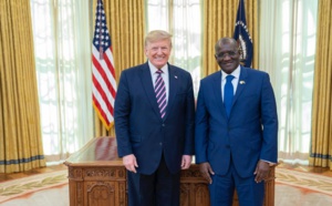 Nouvel ambassadeur du Sénégal aux États-unis, Son Excellence Mansour Élimane KANE reçu par le Président des Etats-Unis, Son Excellence Monsieur Donald John TRUMP