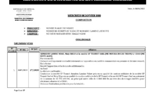 Tribunal du Commerce: Délibérés des Audiences de la Première Chambre du 8 janvier