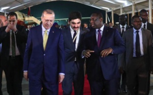 Le président Erdogan est arrivé à Dakar