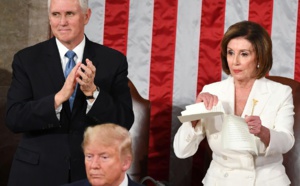 Etats Unis: Trump refuse de serrer la main de Pelosi, elle déchire son discours