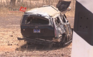 Photos - Les images de l'accident qui a coûté la vie à Serigne Abdourahmane Fall Tilala, son épouse et son chambellan