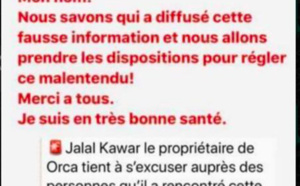 Jalal Kawar, le propriétaire de Orca est en bonne santé