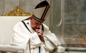 Le Pape François pendant l'audience générale hebdomadaire au Vatican, le 23 octobre 2019