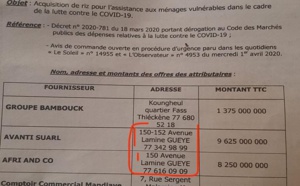 [Documents] Aide alimentaire : Parfum de scandale autour de l'attribution d'un marché de riz