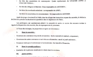 Le préfet de Dakar conclut un accord de fermeture temporaire des commerces avec les commerçants