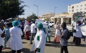 Leur salaire diminué de 50% depuis 10 mois: Les agents de santé du Samu Liberté 6, exigent le départ du CDS (Photos)