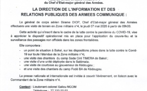 Covid-19: Visite de terrain en Zone militaire du Chef d'Etat-major général des Armées