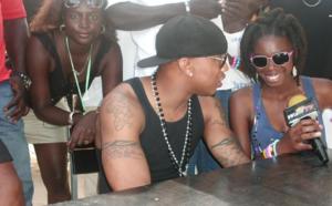 El Hadj Diouf et Jay Milly Dia lors dans Happiness Show au Monaco Plage