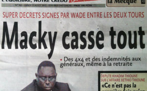 A la Une du Journal Rewmi du 13 Août