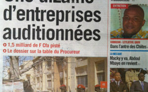 A la Une du Journal Enquête du 13 Août