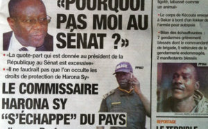 A la Une du Journal L'Observateur du 14 Août