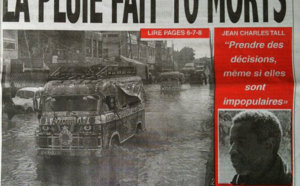 A la Une du Journal Sud Quotidien du 16 Août