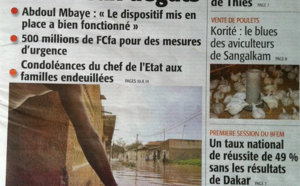 A la Une du Journal Le Soleil du 16 Août