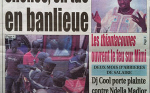 A la Une du Journal Walf Grand Place du 22 Août