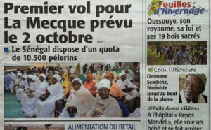 A la Une du Journal Le Soleil du 24 Août