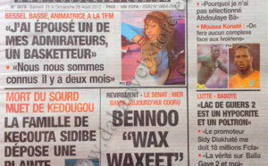 A la Une du Journal L'Observateur du 25 Août