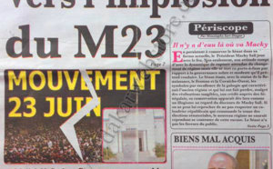 A la Une du Journal L'Office du 25 Août
