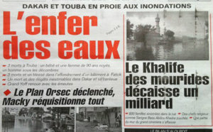 A la Une du Journal Le Populaire du 27 Août