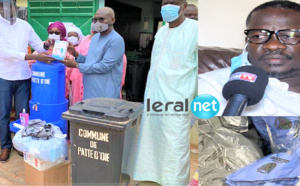 VIDEO - Thermoflashs, masques, gels hydroalcooliques...: le maire Banda Diop arme les écoles de la commune de Patte d'Oie
