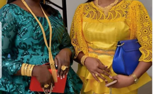 Lala et sa complice Fili, toutes radieuses lors du baptême de leur fils!