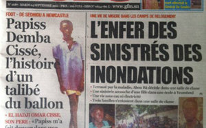 A la Une du Journal L'Observateur du 04 Septembre