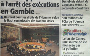 A la Une du Journal Le Soleil du 04 Septembre