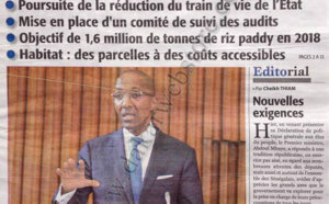 A la Une du Journal Le Soleil du 11 Septembre
