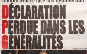 A la Une du Journal Le Quotidien du 11 Septembre 