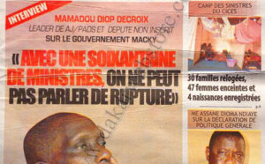 A la Une du Journal Direct Info du 12 Septembre 