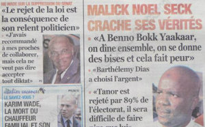 A la Une du Journal L'Observateur du 17 Septembre 